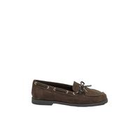 Yours - Brown Faux Suede Bow Boat Shoes in Wide E Fit - Women's