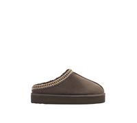 Yours - Brown Faux Suede Embroidered Mules In Wide E Fit & Extra Wide Eee Fit - Women's
