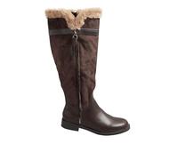 Yours - Brown Faux Suede Lined Knee High Boots In Standard Fit - Women's