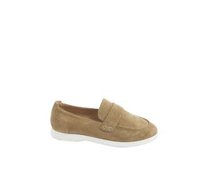 Yours - Brown Faux Suede Loafers in Extra Wide Eee Fit - Women's