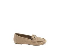 Yours - Brown Faux Suede Loafers in Wide E Fit - Women's