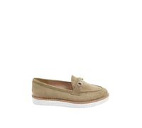 Yours Women's Faux Suede Snaffle Loafers In Wide E Fit & Extra Wide EEE Fit in Natural | Size: 5EEE Yours Natural 5EEE