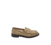 Yours - Brown Ruched Loafer in Extra Wide Eee Fit - Women's
