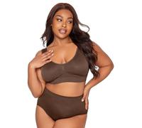 Yours Brown Seamless Padded Non-Wired Bralette - Women's - Plus Size Curve