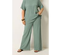Yours Bubble Textured Trousers In Light Green Light Green