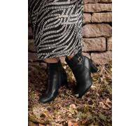 Yours Buckle Detail Ankle Boots In Black Black 8EEE
