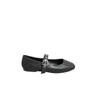 Yours - Buckle Detail Mary Jane Rivet Flats in Extra Wide Eee Fit - Women's Black