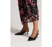 Yours Women's Buckle Slingback Court Shoes in Black | Size: 5EEE Yours Black 5EEE