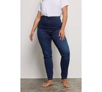 Yours for Good Curve Indigo Blue Pull On Bum Shaper Stretch Lola Jeggings - Women's - Plus Size Curve