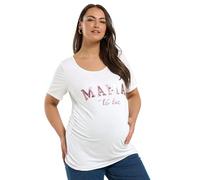 Yours Bump It Up Maternity Curve 'Mama to Be' Slogan T-Shirt - Women's - Plus Size Curve White