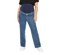 Yours Bump It Up Maternity Curve Mid Stretch Wide Leg Jeans - Women's - Plus Size Curve Blue