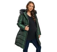 Yours Bump It Up Maternity Curve Panelled Puffer Midi Coat - Women's - Plus Size Curve
