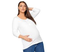 Yours Bump It Up Maternity Curve Ribbed Popper Fastening Top - Women's - Plus Size Curve