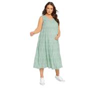 Yours Bump It Up Maternity Curve Sage Green Broderie Anglaise Tiered Midi Dress - Women's - Plus Size Curve