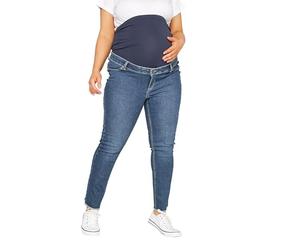 Yours Bump It Up Maternity Curve Stretch Straight Leg Jeans - Women's - Plus Size Curve Blue
