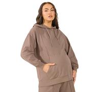 Yours Bump It Up Maternity Curve Zip Side Nursing Hoodie - Women's - Plus Size Curve Brown