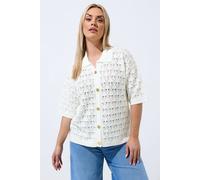Yours Limited Collection Curve White Crochet Shirt - Women's - Plus Size Curve