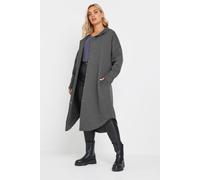 Yours Button Through Hooded Jacket In Grey Grey 20