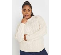 Yours Cable Knitted Jumper In White White 18-20