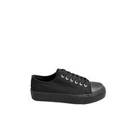 Yours - Canvas Trainers in Wide E Fit & Extra Wide Eee Fit - Women's Black