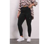 Yours Cargo Jeggings In Black Black 18