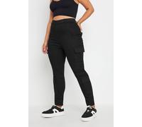 Yours Curve Cargo Pocket Jeggings - Women's - Plus Size Curve Black