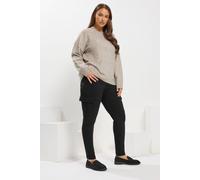 Yours Cargo Trousers In Black Black 18