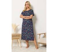 Yours Curve Blue Celestial Midaxi Nightdress - Women's - Plus Size Curve