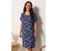 Yours Women's Celestial Placket Nightdress in Dark Blue | Size: 22-24 Yours Dark Blue 22-24