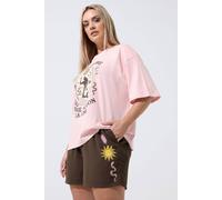 Yours Women's Celestial Print Shorts in Chocolate | Size: 20 Yours Chocolate 20