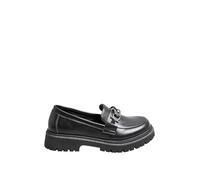 Wide Fit and Extra Wide Fit Chain Detail Chunky Loafers Yours Black 9EEE