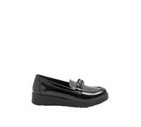 Yours - Chain Detail Flatform Loafers in Wide E Fit - Women's Black