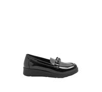 Yours - Chain Detail Flatform Loafers in Wide E Fit - Women's Black