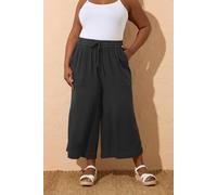 Yours Curve Chambray Culottes - Women's - Plus Size Curve Black