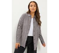 Yours Women's Check Boyfriend Shirt in Brown | Size: 14