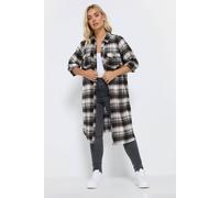 Yours Check Maxi Shirt In Black Black 14