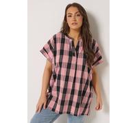 Yours Women's Check Overhead Half Placket Shirt | Size: 22-24 Yours Multicolor 22-24