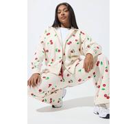 Yours Women's Cherry Zip Through Hoodie in Cream | Size: 18 Yours Cream 18