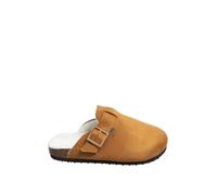 Yours - Chestnut Brown Faux Fur Lined Clogs in Extra Wide Eee Fit - Women's