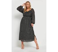 Chiffon Maxi Dress Yours Black 22-24