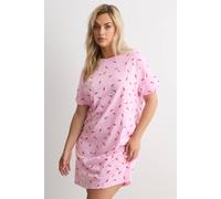 Yours Women's Chili Sleep Tee Nightdress in Light Pink | Size: 38-40 Yours Light Pink 38-40