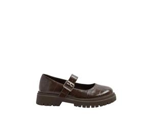 Yours - Chocolate Chunky Mary Janes In Wide E Fit & Extra Wide Eee Fit - Women's