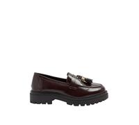 Yours Women's Tassel Faux Leather Loafers In Wide E Fit in Chocolate | Size: 9E