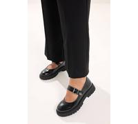 Yours Chunky Mary Janes In Wide E Fit & Extra Wide Eee Fit In Black Black 7E
