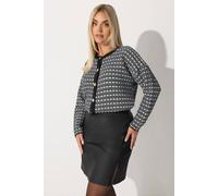 Yours Limited Collection Curve Coated Split Hem Mini Skirt - Women's - Plus Size Curve Black
