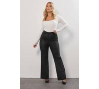 Yours Coated Trousers In Black Black 24