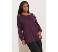 Yours Cold Shoulder 2-In-1 Jumper In Purple Purple 18