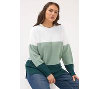 Yours Women's Colourblock Knitted Jumper | Size: 18-20 Yours Multicolor 18-20