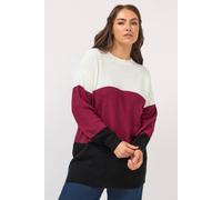 Yours Curve Red Colourblock Jumper - Women's - Plus Size Curve