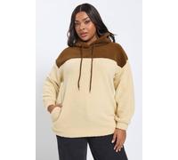Yours Colourblock Teddy Fleece Hoodie Multi 16